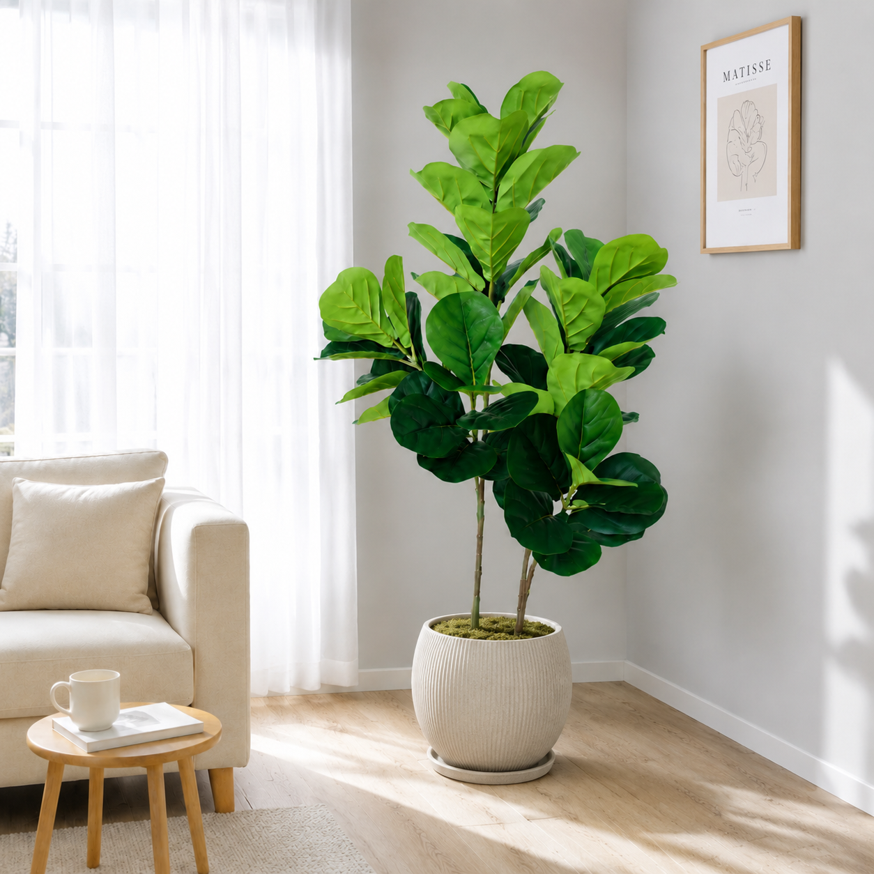 Ficus Lyrata Tree - Искусственное дерево Фикус Лирата 130 см/4,3