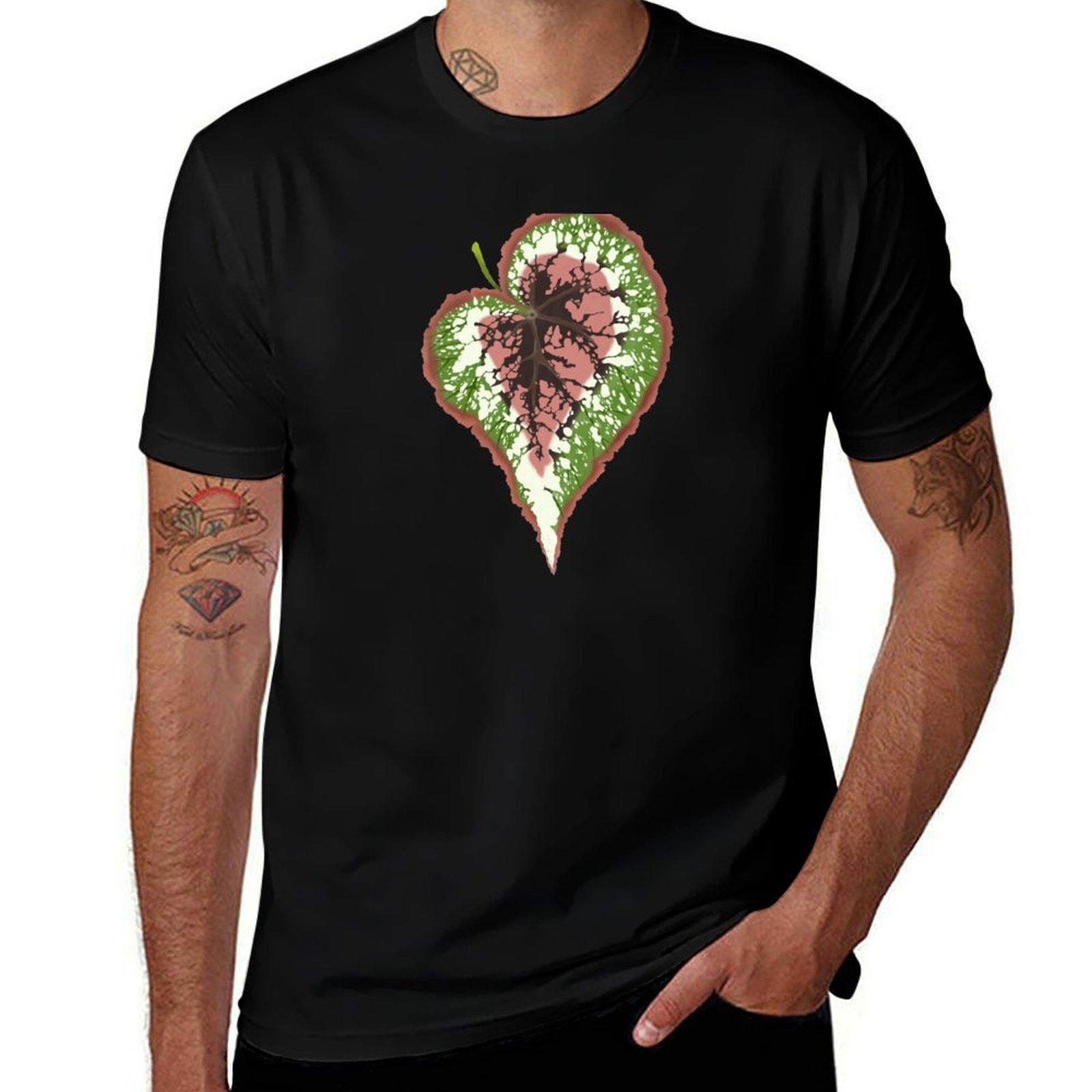 Begonia Rex - Футболка Begonia Rex, простой базовый дизайн,