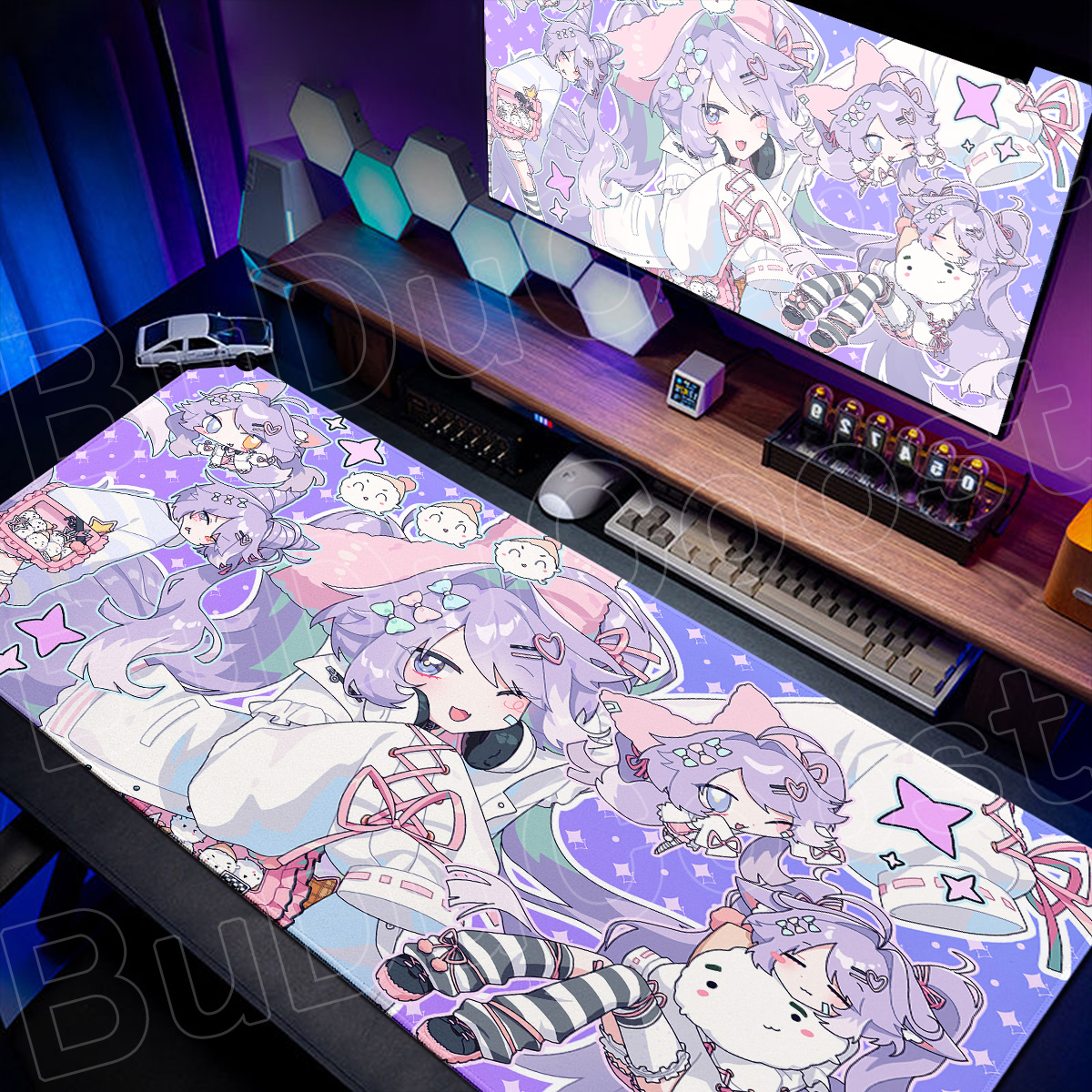 Tradescantia Purple - Фиолетовый коврик для клавиатуры Tenko Shibuki,