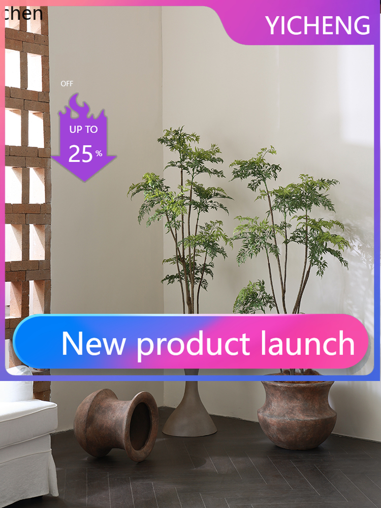 Ficus Lyrata Tree - Напольная ваза LYY с искусственным зеленым