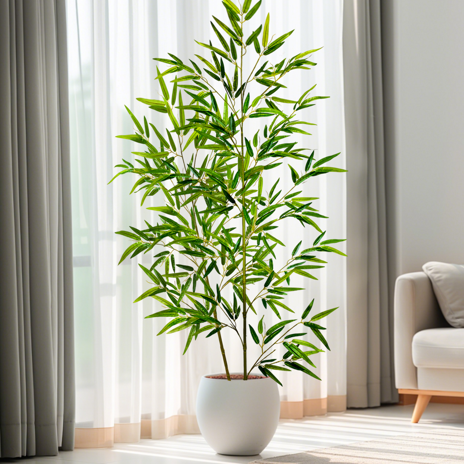 Искусственные растения бамбук  – обзор и цена Ficus Lyrata Tree