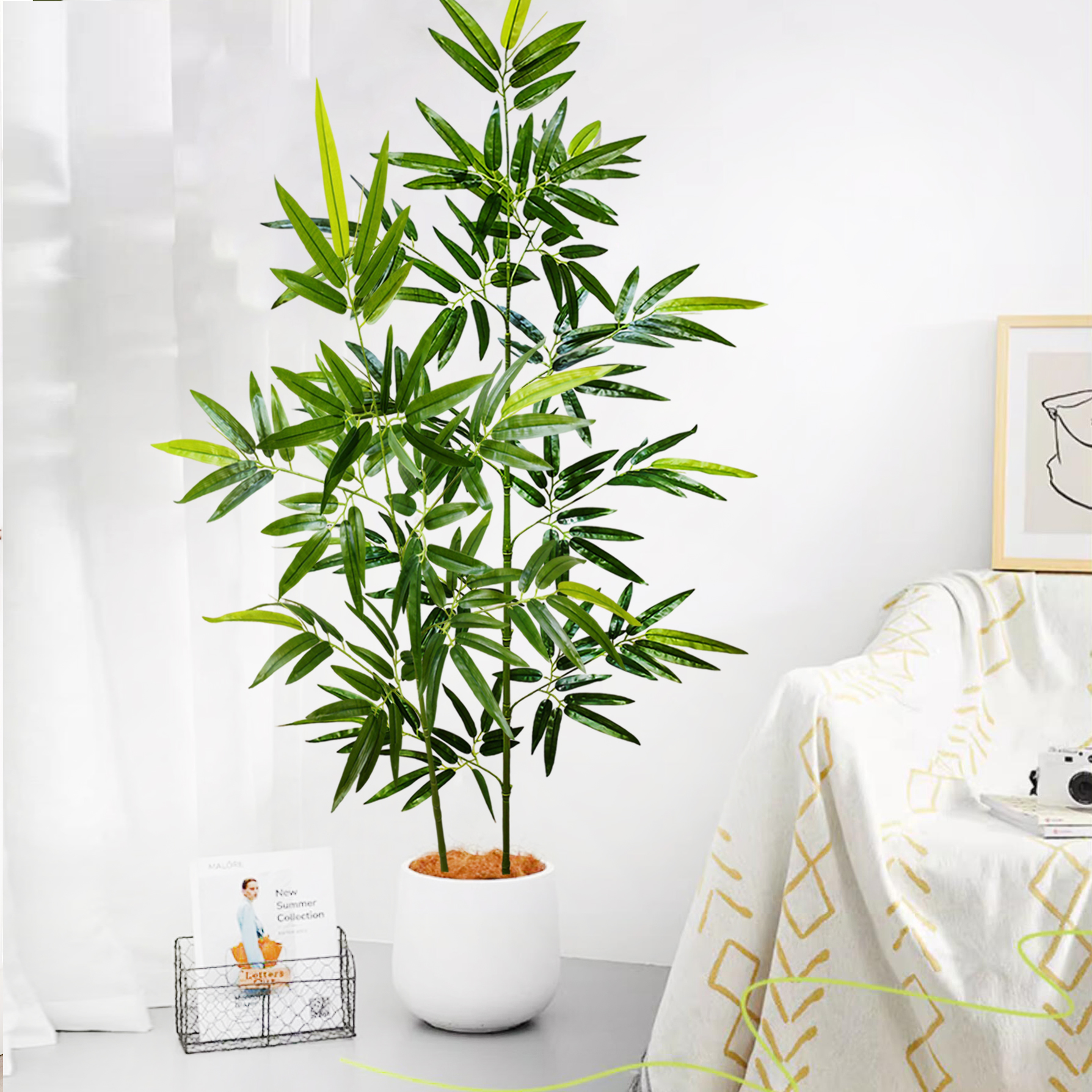 Искусственные растения бамбук  – обзор и цена Ficus Lyrata Tree