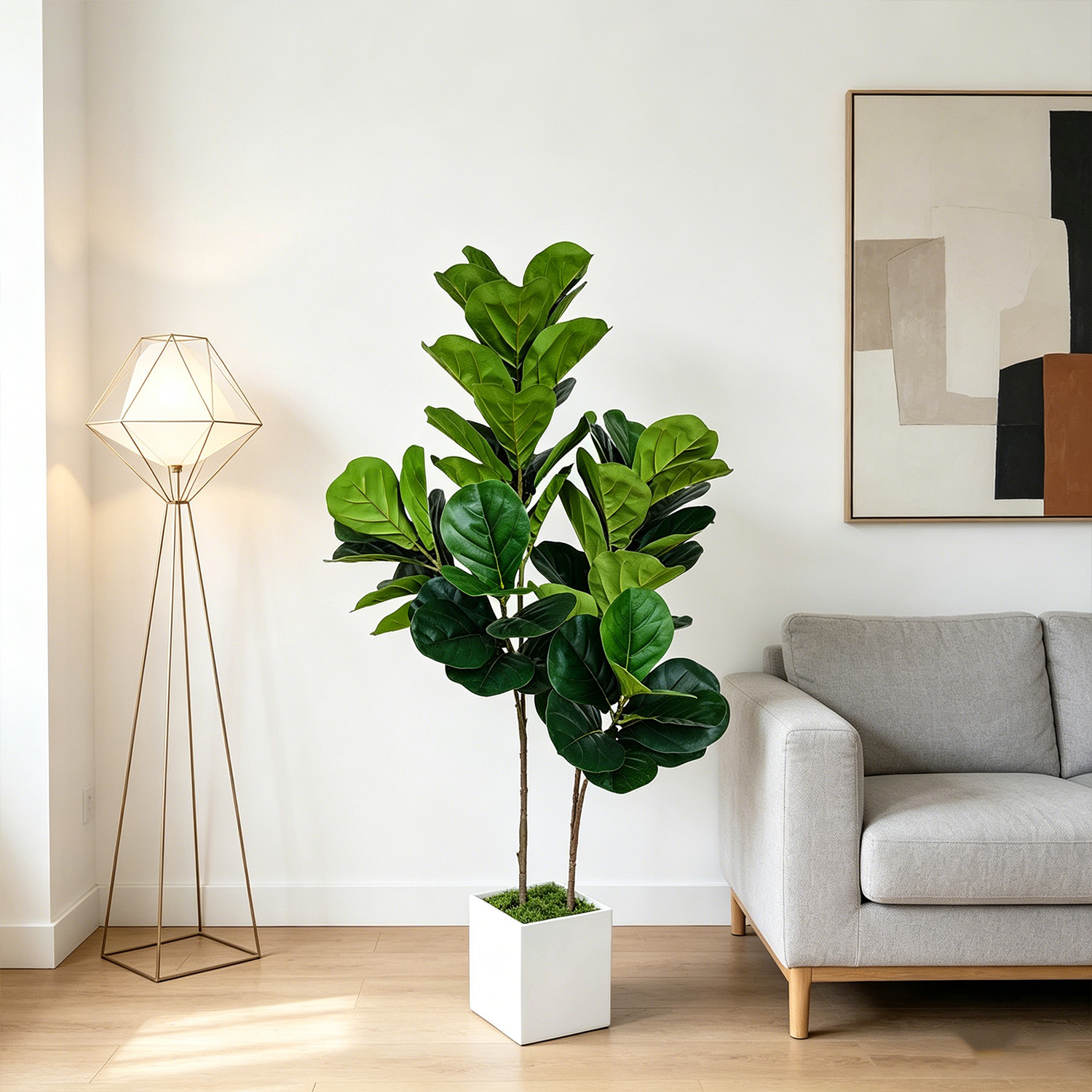 Искусственное дерево Фикус Лир – обзор и цена Ficus Lyrata Tree