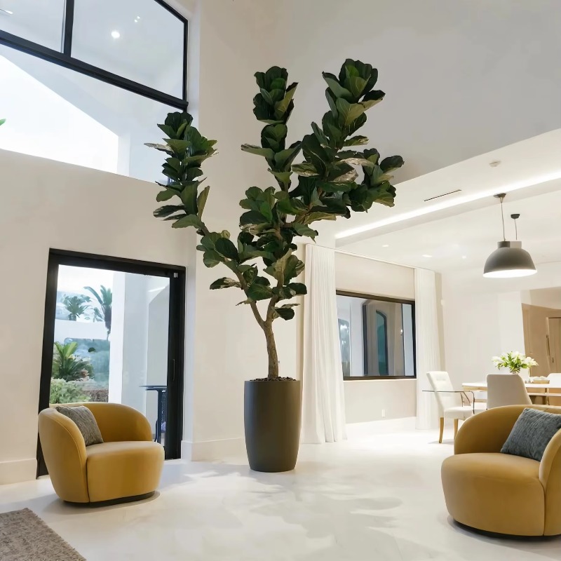 Искусственные растения Комнатн – обзор и цена Ficus Lyrata Tree