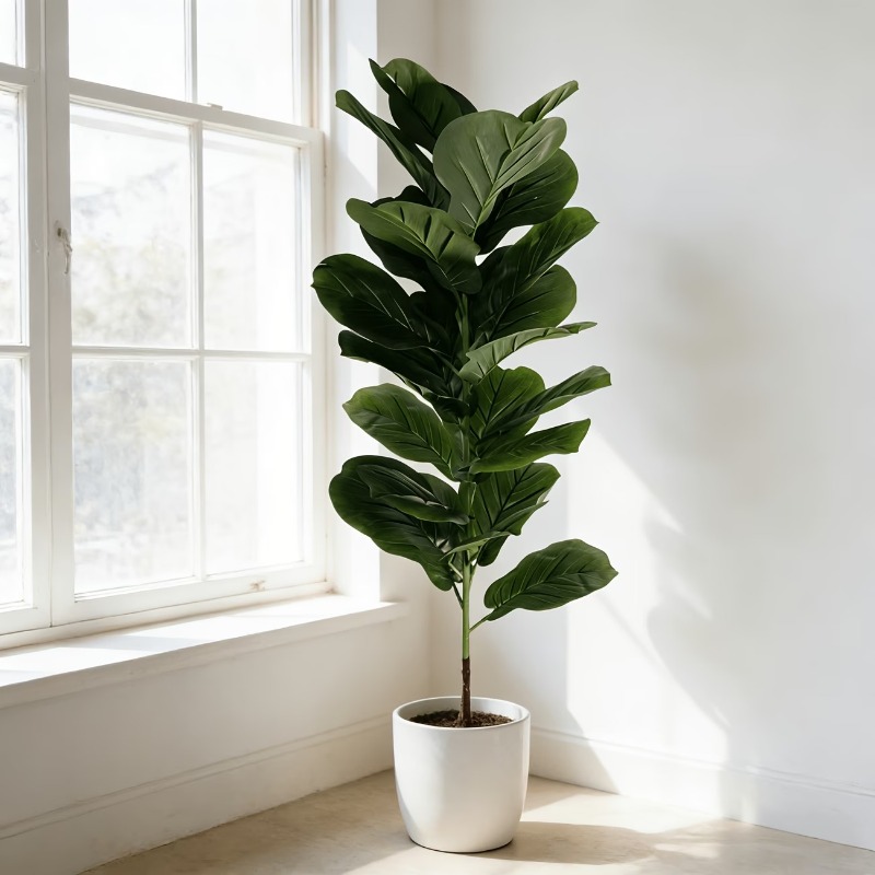 Искусственное дерево Фикус Лир – обзор и цена Ficus Lyrata Tree